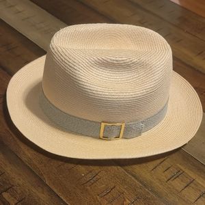 Vintage KNOX Manilan Braid straw fedora hat